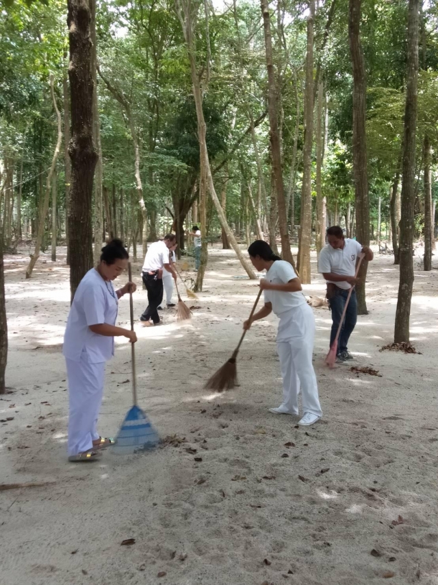โครงการอบรมคุณธรรม จริยธรรม ประจำปี 2563 ในวันที่ 28 สิงหาคม 2563 ณ วัดวังหลวง ตำบลเปลี่ยน อำเภอ